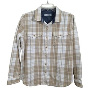 Outerknown Organic Cotton Blanket Shirt Shacket Tan Cream Size Medium / Large